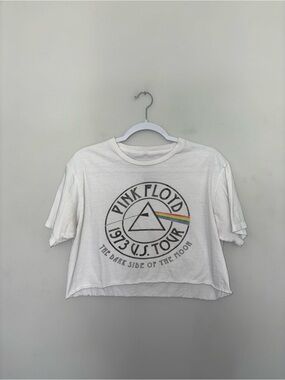 Pink Floyd | White Cropped T-Shirt